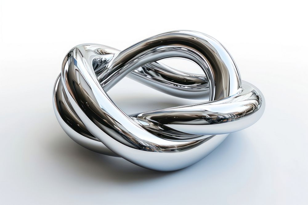 Silver jewelry shiny shape.