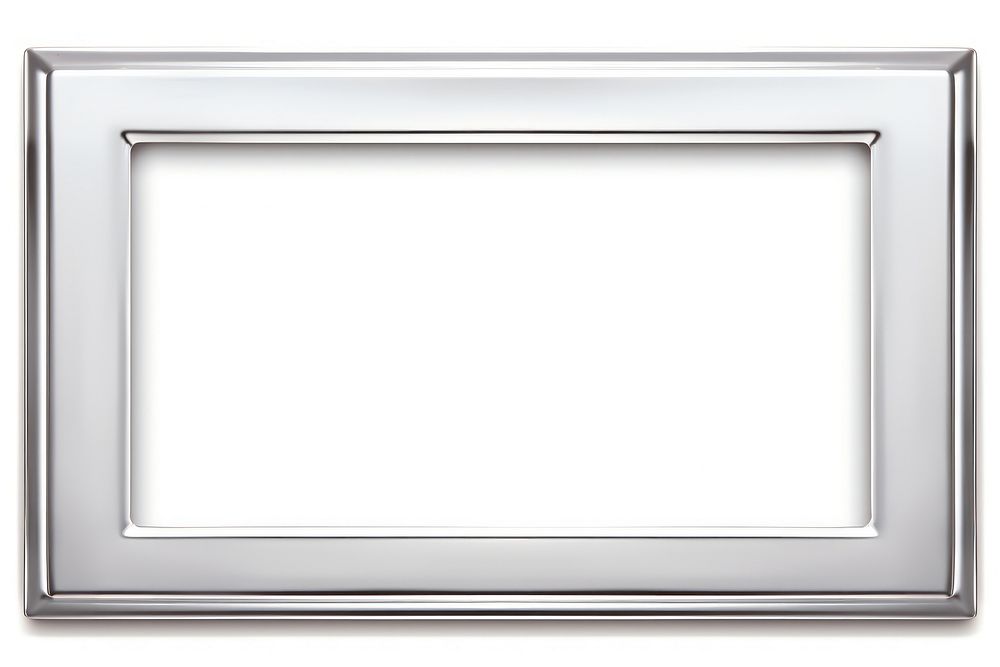 Rectangle frame chrome material backgrounds silver shape.
