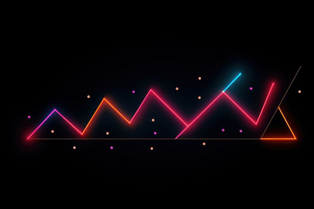 Abstract shapes border neon light line. AI generated Image by rawpixel.