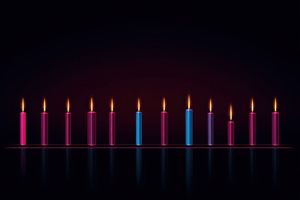 Candles border line spirituality illuminated. AI generated Image by rawpixel.