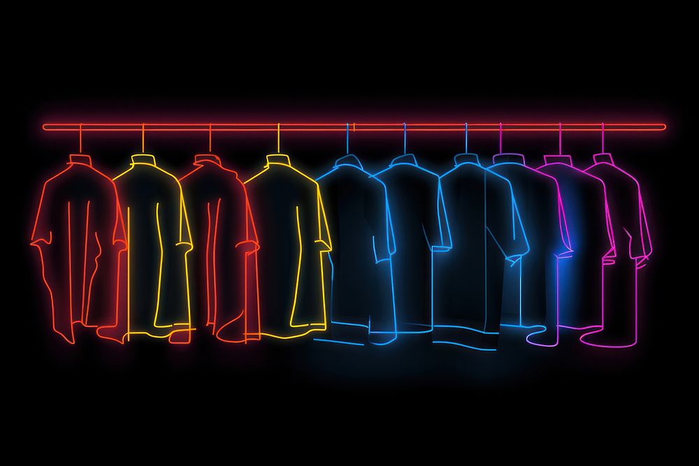 Clothes border neon light line. AI generated Image by rawpixel.