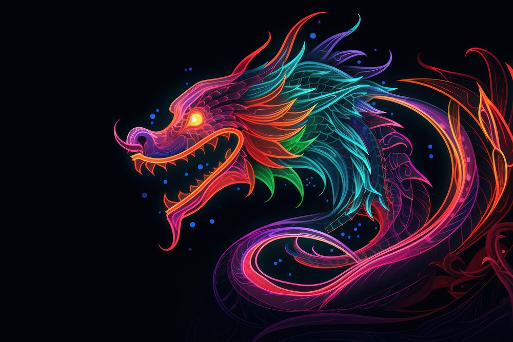 Dragon border pattern illuminated accessories. | Free Photo ...