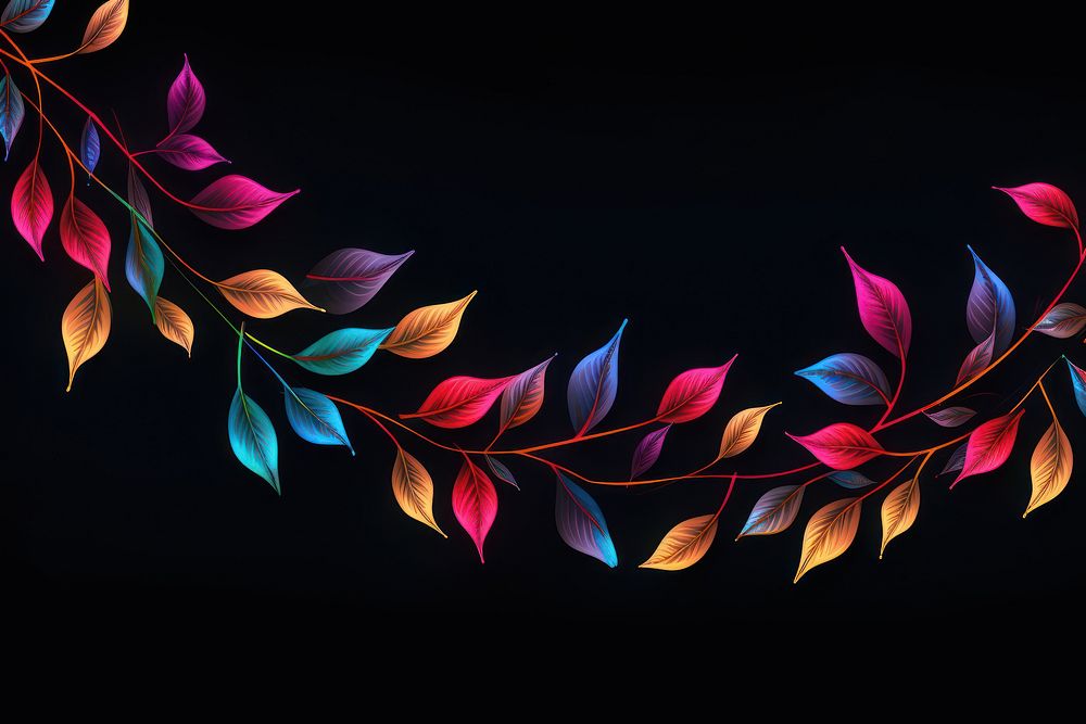Leaves border pattern nature plant. AI generated Image by rawpixel.