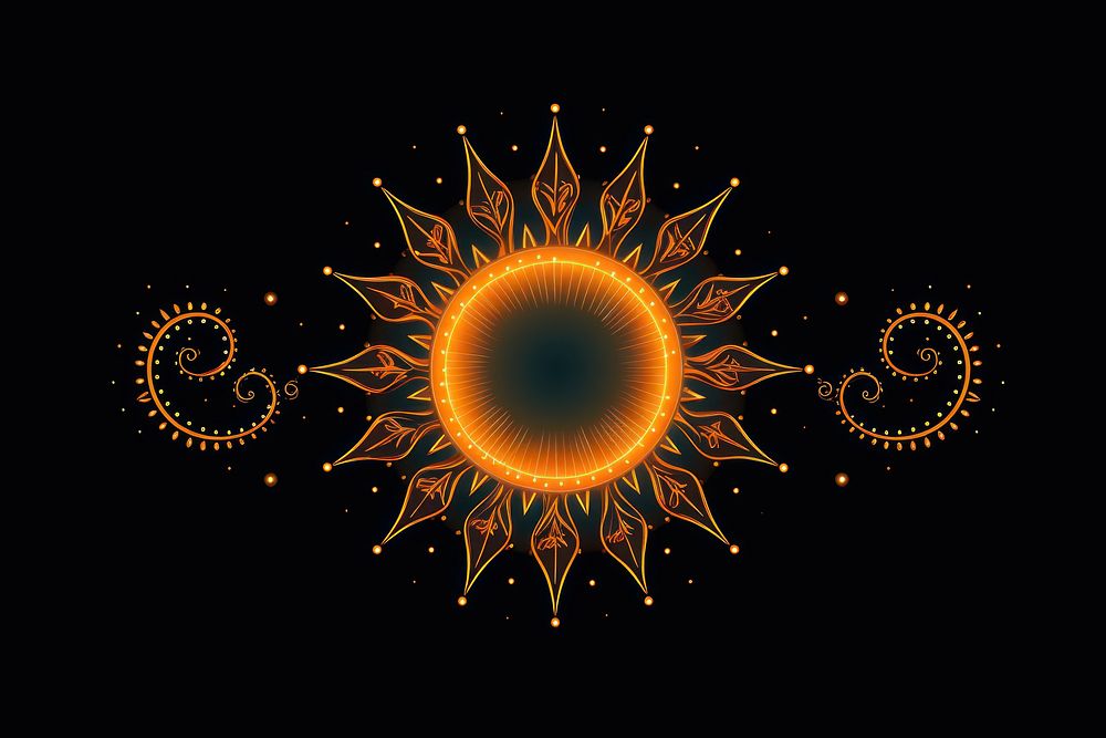Sun pattern illuminated accessories. AI generated Image by rawpixel.