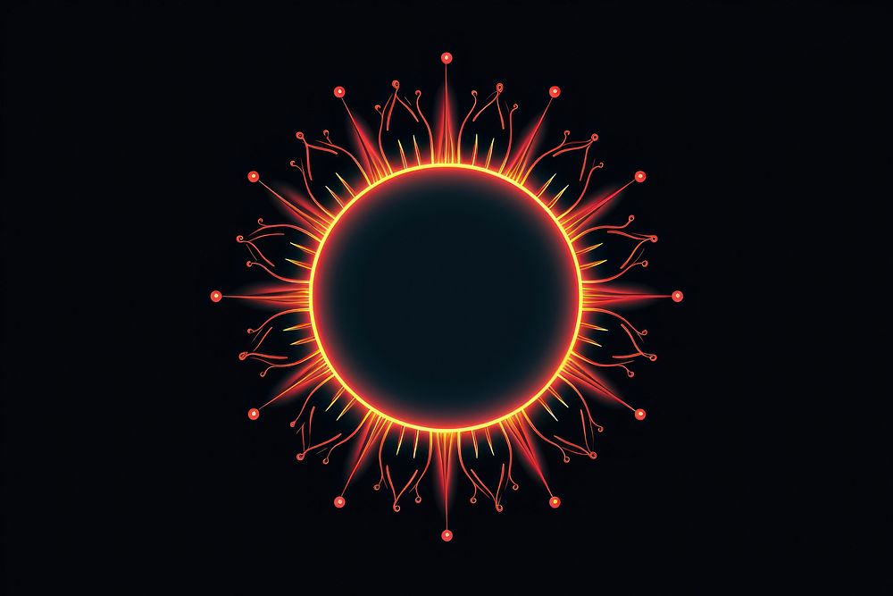 Sun astronomy night line. AI generated Image by rawpixel.