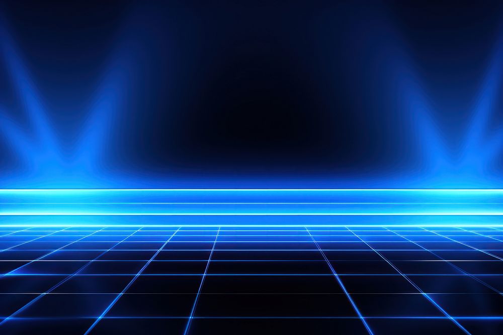 Blue neon background backgrounds light illuminated. AI generated Image by rawpixel.