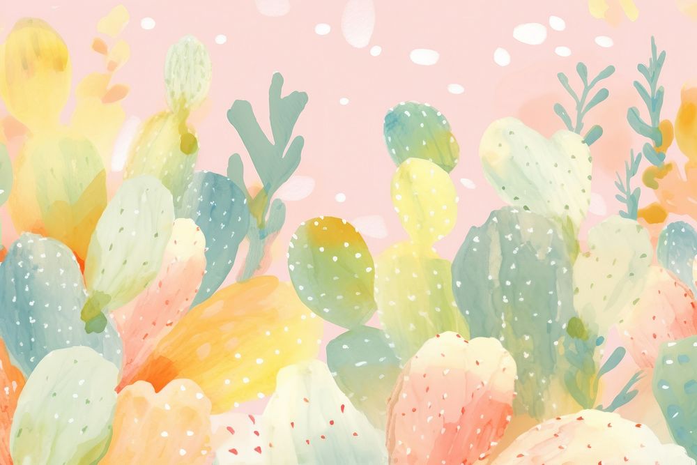  Cactus pattern backgrounds outdoors. AI generated Image by rawpixel.