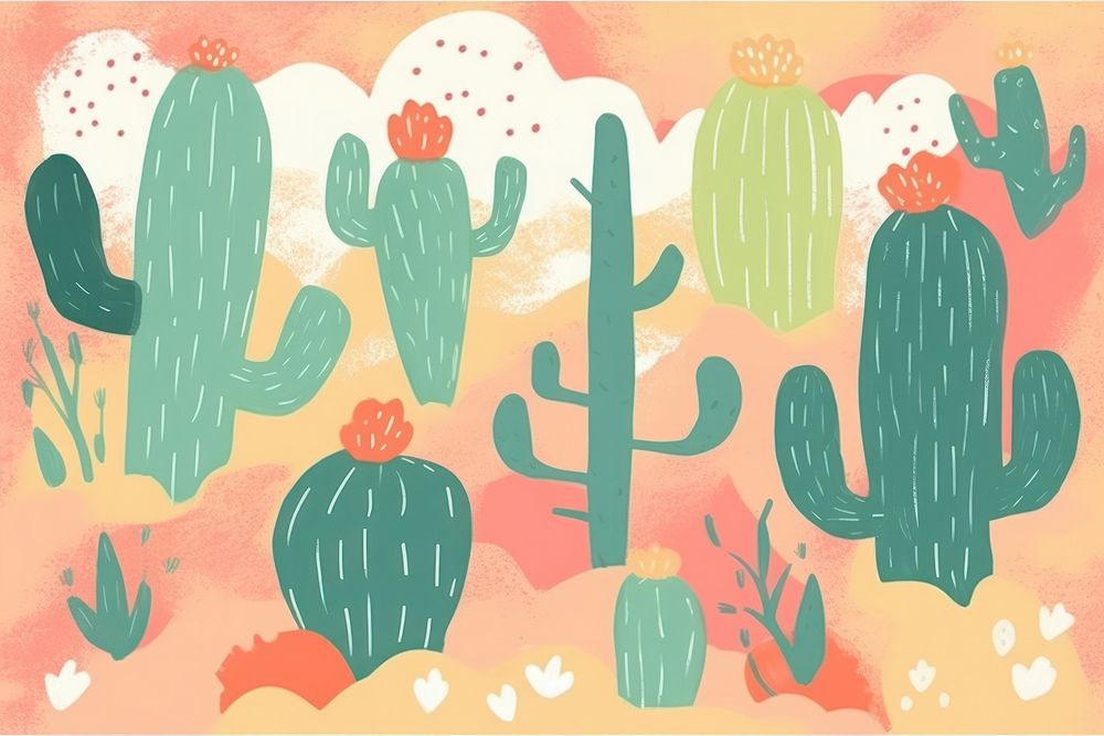  Cactus backgrounds pattern plant. AI generated Image by rawpixel.