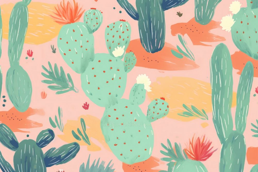  Cactus backgrounds pattern plant. AI generated Image by rawpixel.