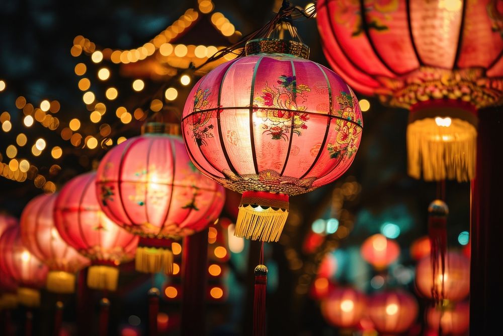 Chinese lanterns decoration tradition festival.