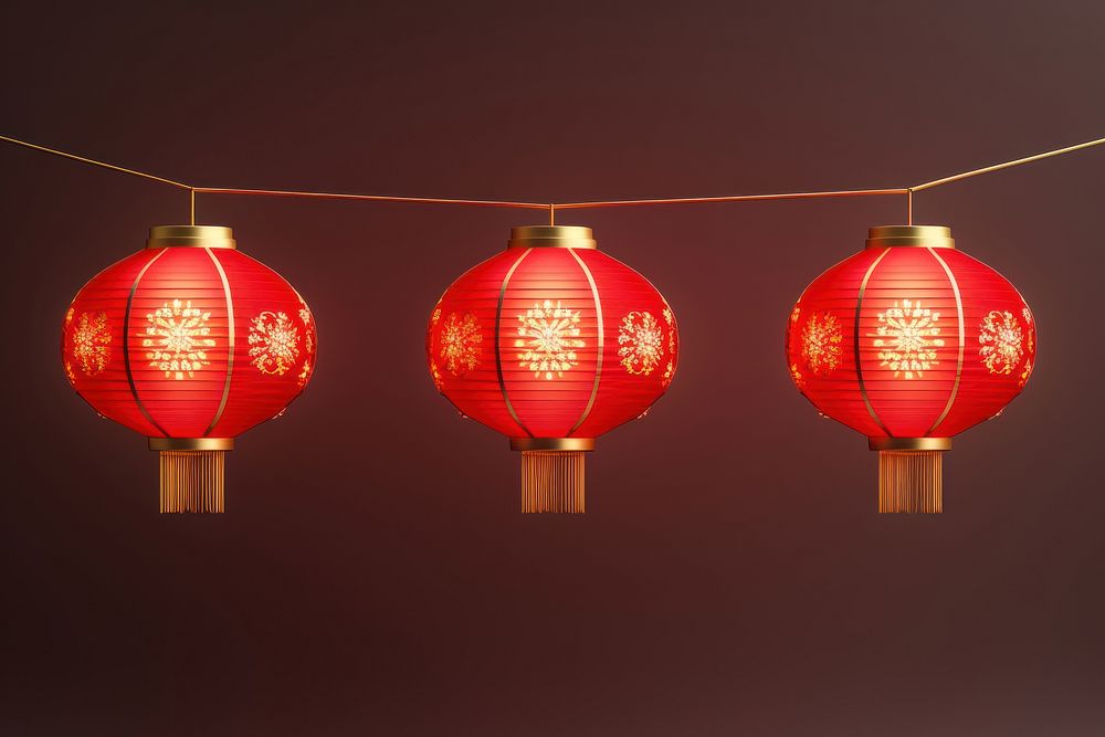 Chinese lanterns light decoration tradition lamp.