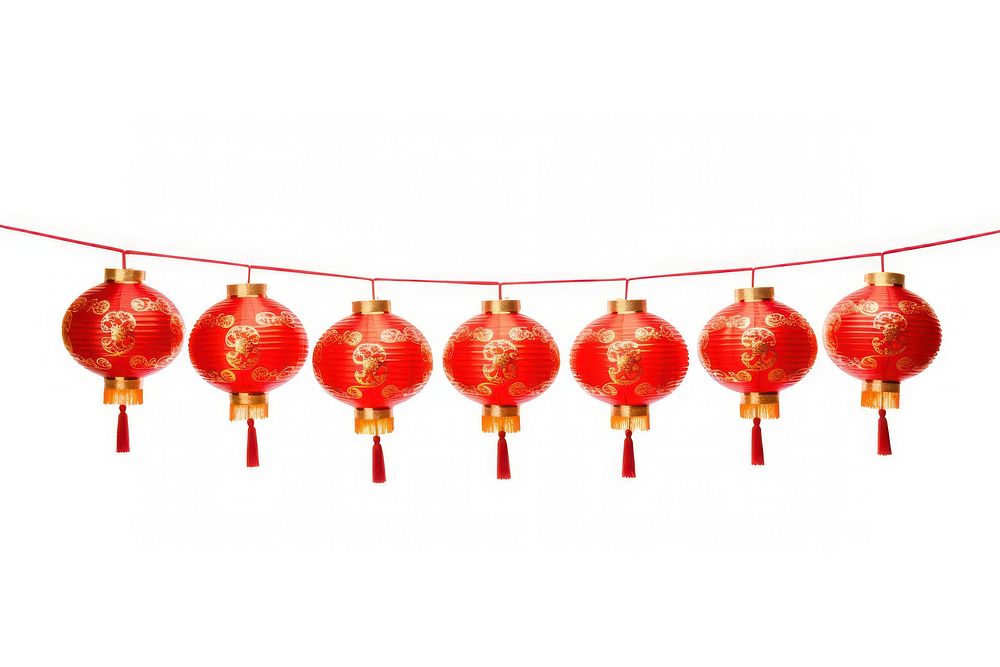 Chinese lanterns light decoration tradition festival.
