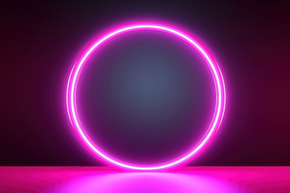 Circle neon background purple light night. AI generated Image by rawpixel.