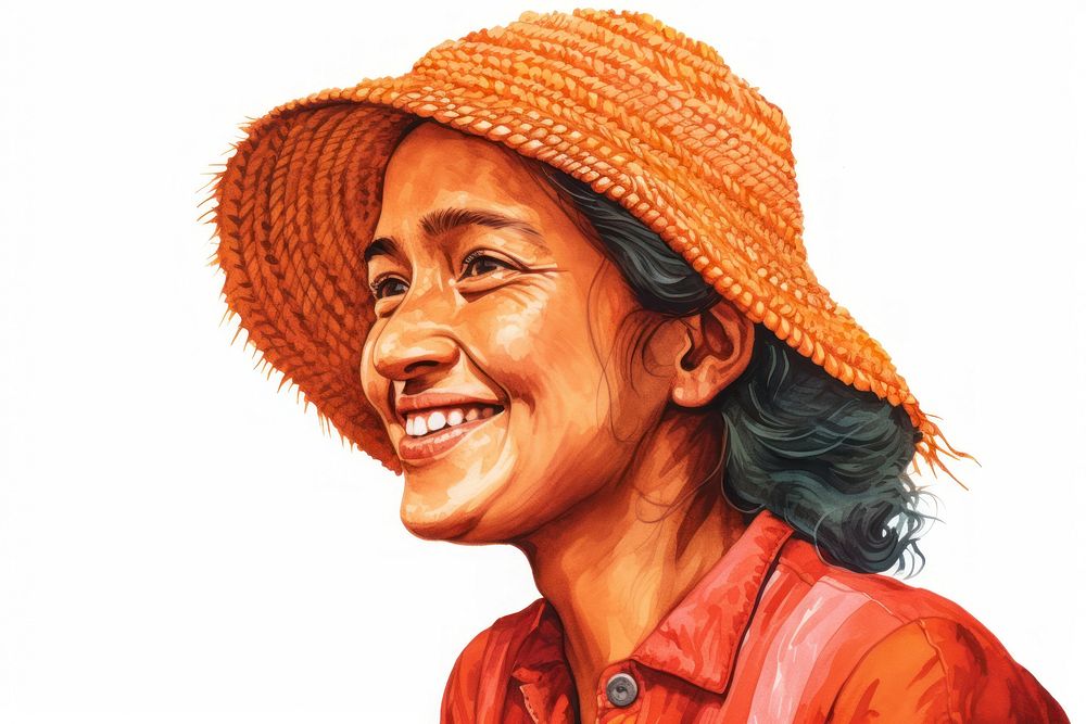 Woman farmer portrait laughing adult.