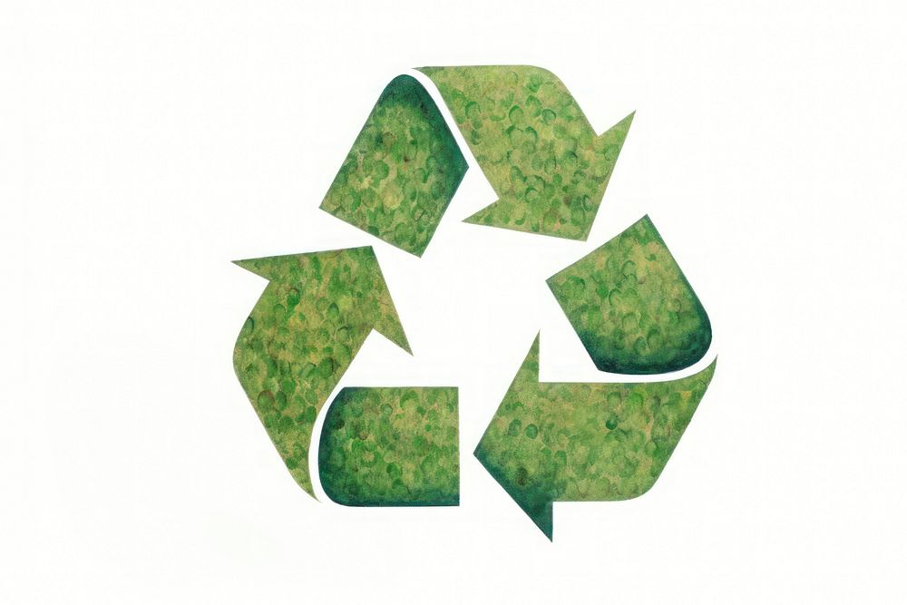 Recycle symbol white background recycling outdoors.