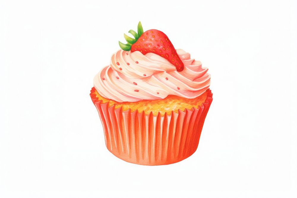 Strawberry cupcake strawberry dessert cream.