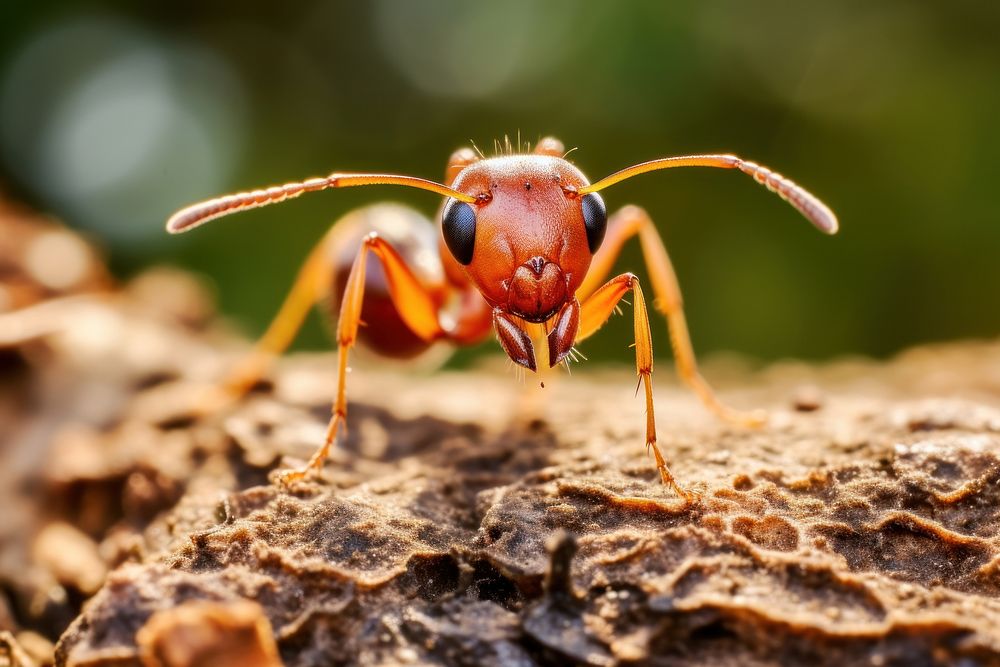 Red ant animal insect hornet.