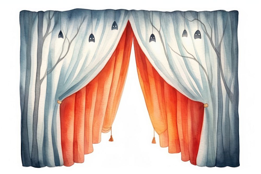 Curtain white background furniture textile. AI generated Image by rawpixel.