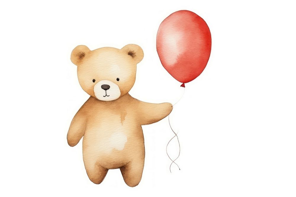 Teddy balloon cute toy. AI generated Image by rawpixel.