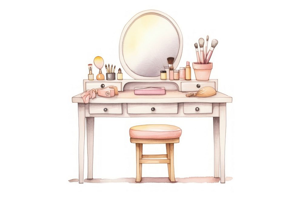 Vanity furniture table desk. AI generated Image by rawpixel.