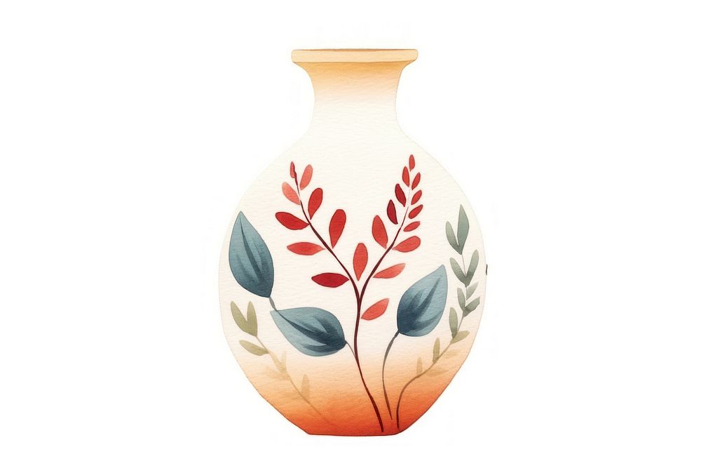 Vase porcelain pottery white background. AI generated Image by rawpixel.
