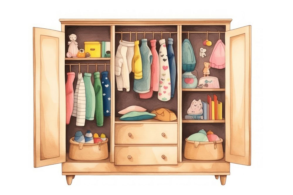 Wardrobe furniture cupboard closet. AI generated Image by rawpixel.