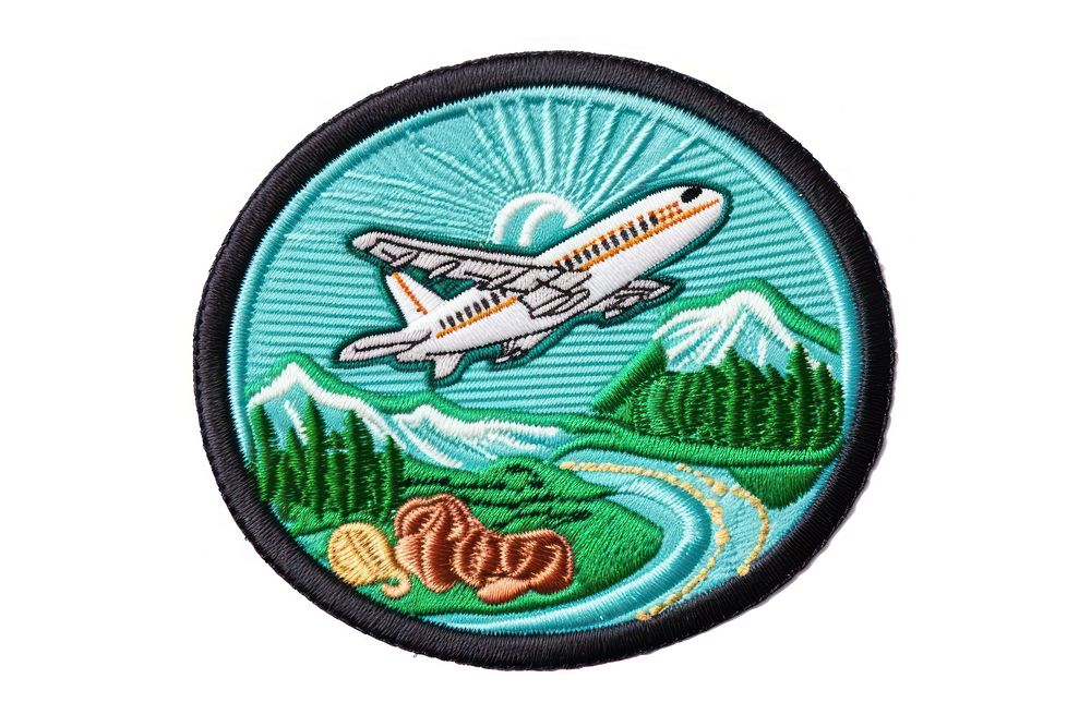 Airport airplane badge transportation.