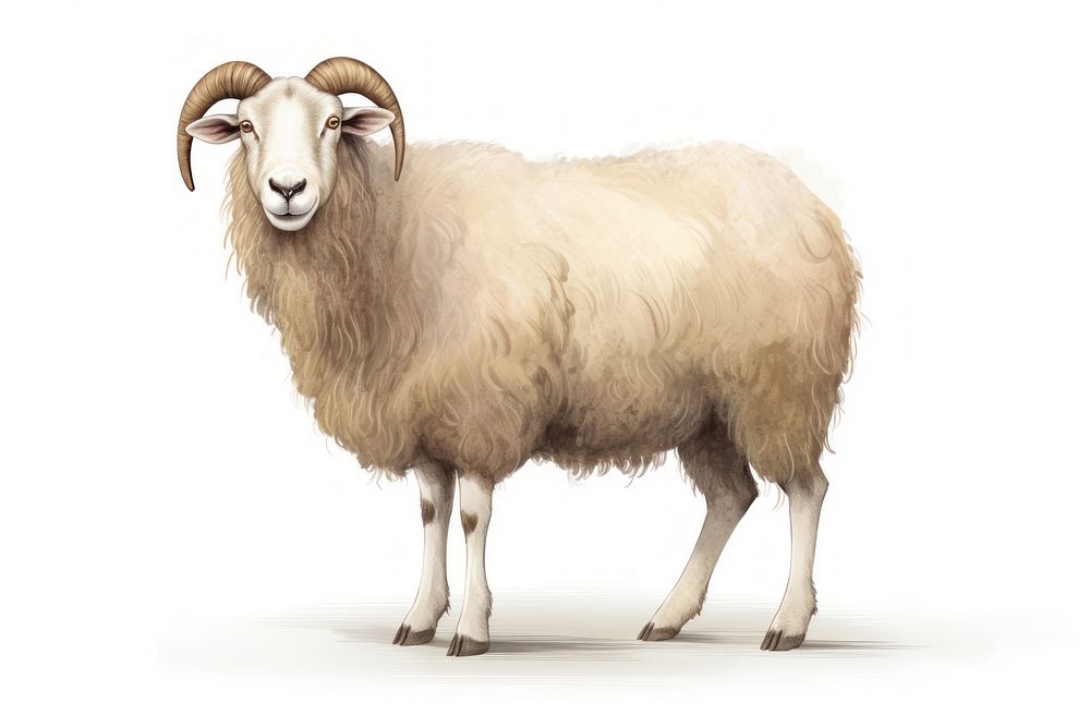 Arles Merino Sheep Ram sheep livestock standing.