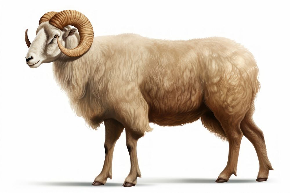 Arles Merino Sheep Ram sheep livestock wildlife.