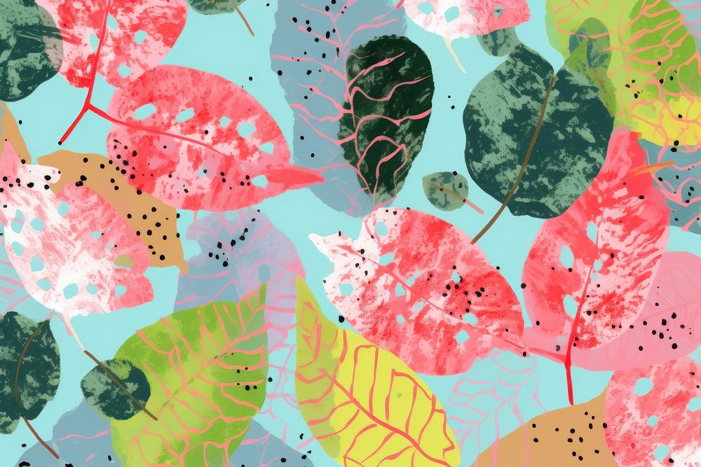  Leaf pattern backgrounds outdoors. AI generated Image by rawpixel.