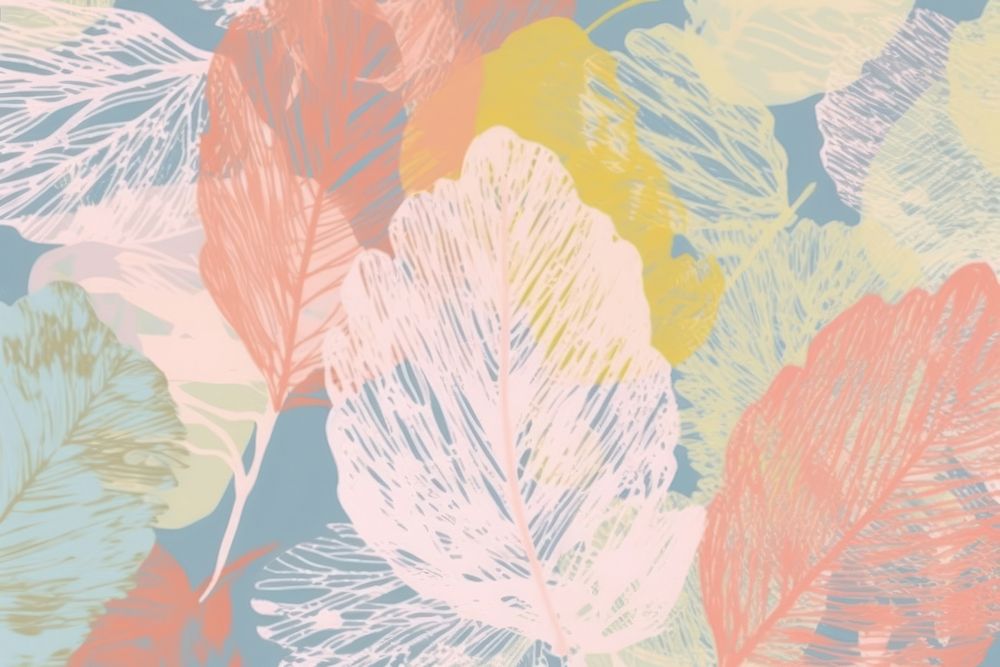 Leaf pattern backgrounds art. AI generated Image by rawpixel.