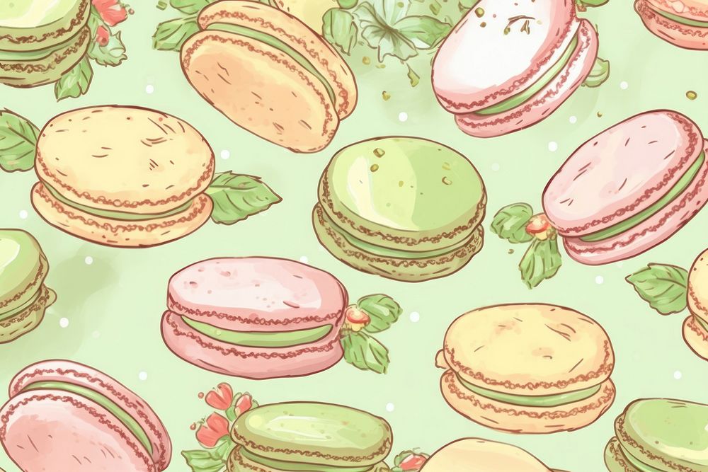 Macaron backgrounds macarons pattern. AI | Premium Photo Illustration ...