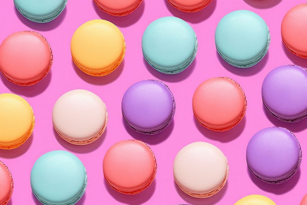 Macaron backgrounds macarons pattern. AI | Free Photo Illustration ...