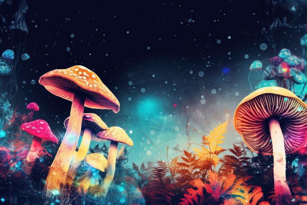 Mushrooms outdoors nature fungus.