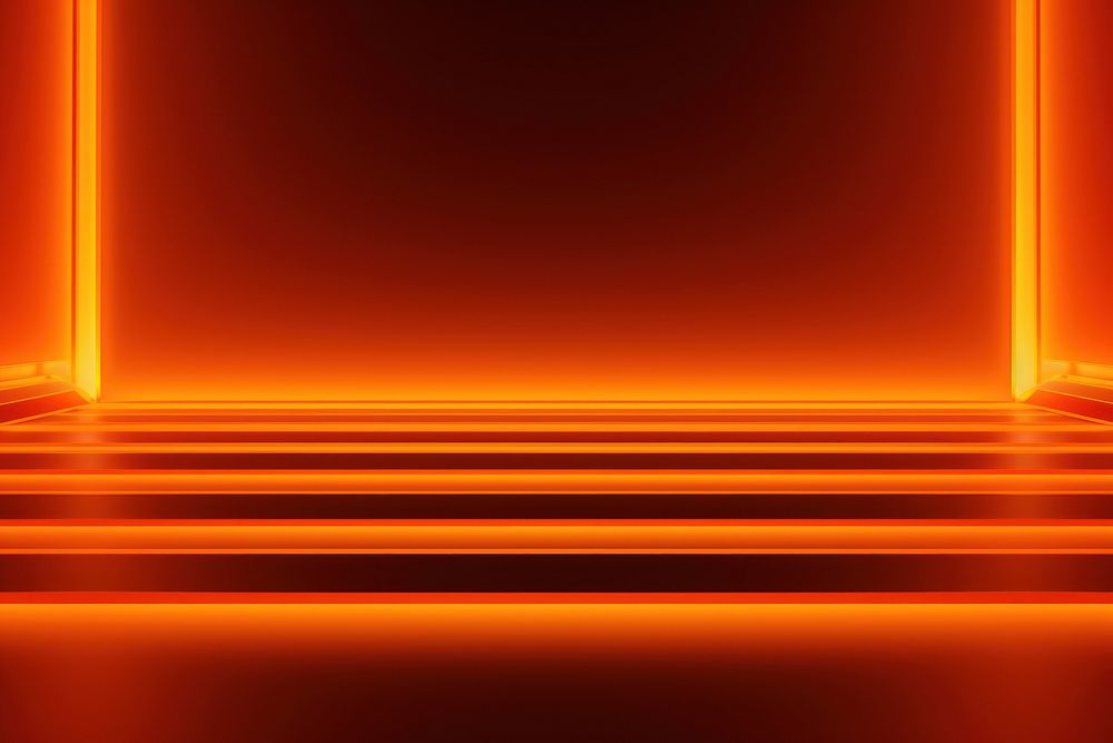 Orange neon background architecture backgrounds lighting. AI generated Image by rawpixel.