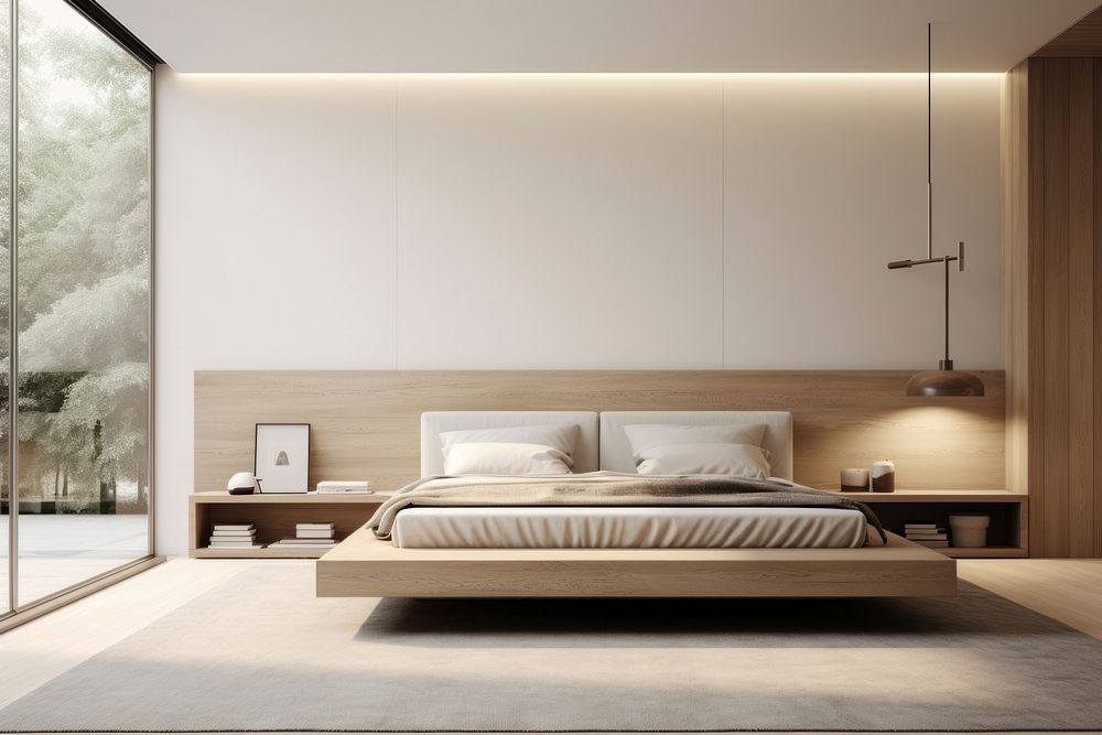 Bedroom furniture architecture comfortable. 