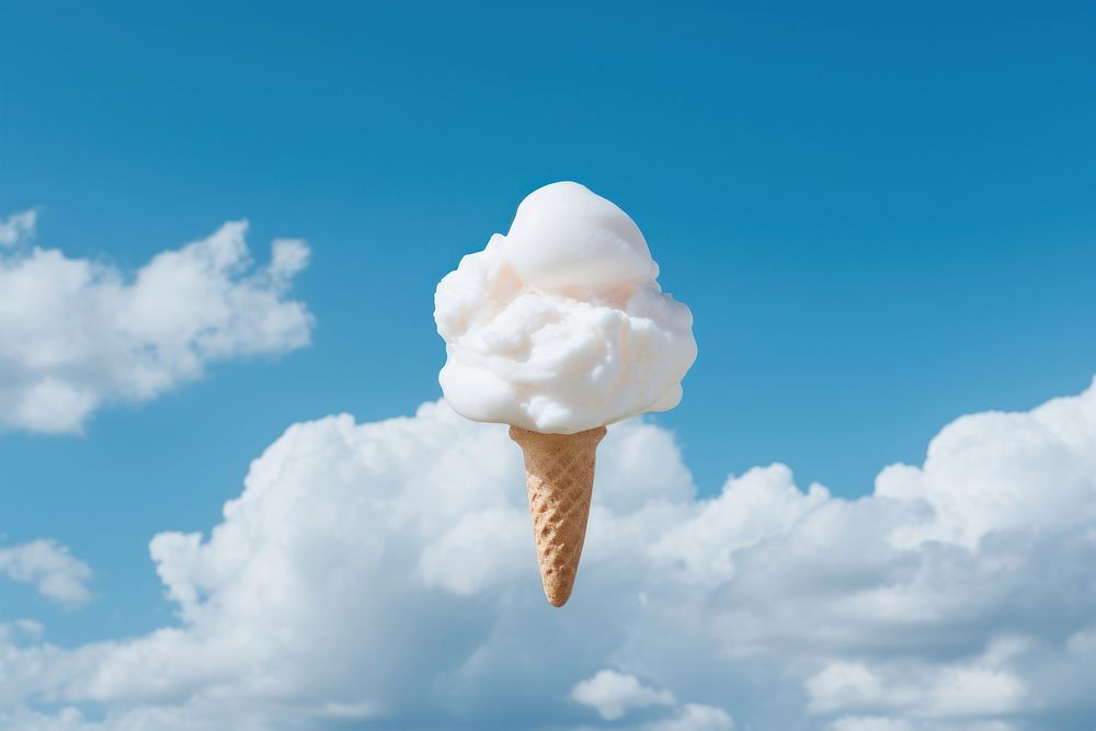 An icecream dessert cloud food.