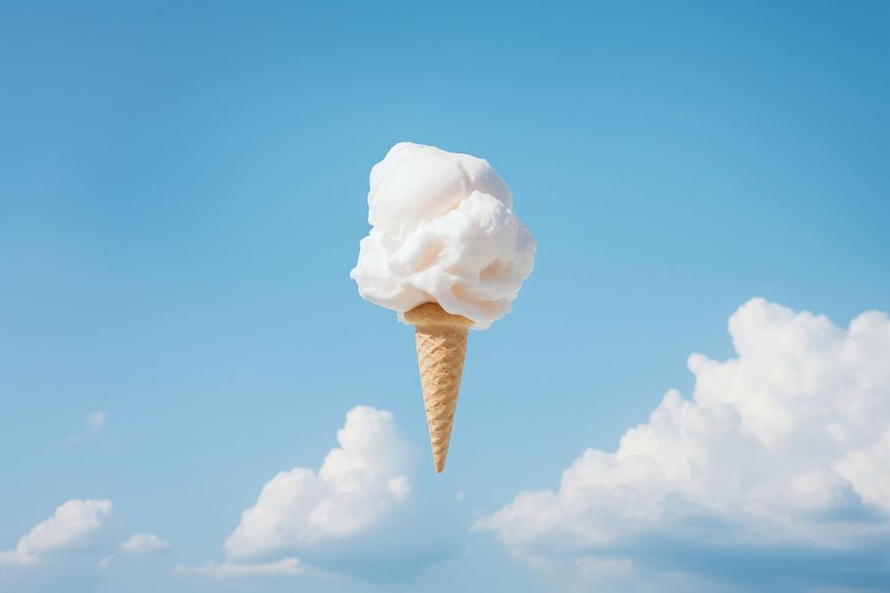 An icecream dessert cloud food.