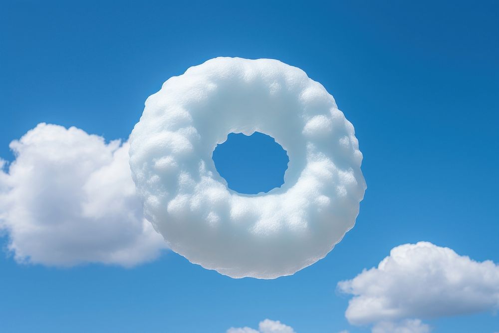 Cloud shaped like a donut sky outdoors nature.