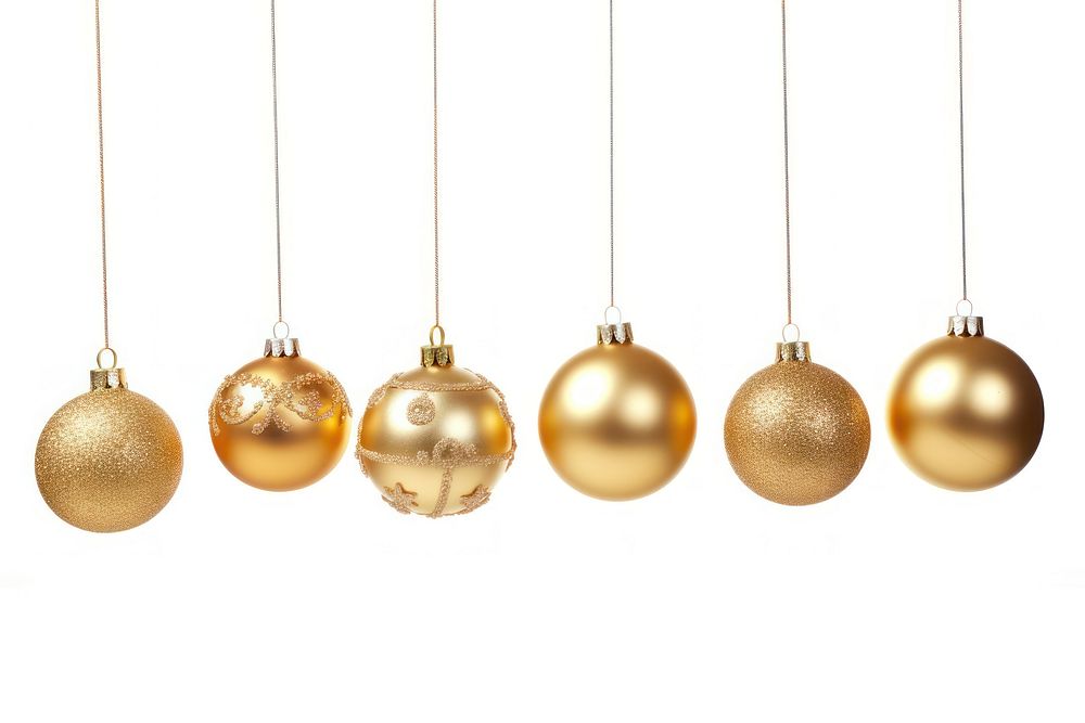 Gold Christmas balls gold christmas jewelry. AI generated Image by rawpixel.