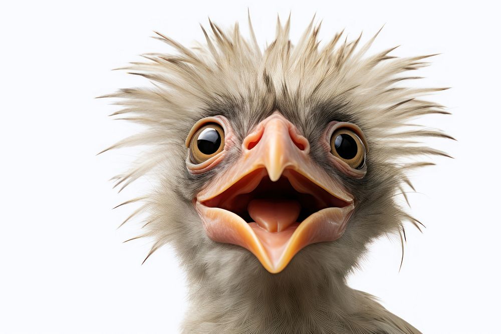 Smiling bird vulture animal beak. AI generated Image by rawpixel.