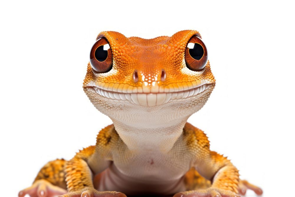 Smiling gecko amphibian wildlife reptile. AI generated Image by rawpixel.
