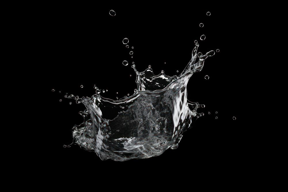 Water splash black black background refreshment. AI generated Image by rawpixel.