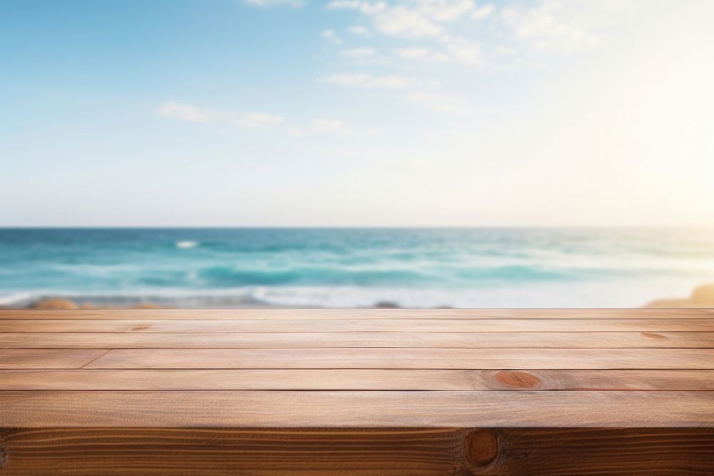 Sea wood outdoors horizon. AI generated Image by rawpixel.