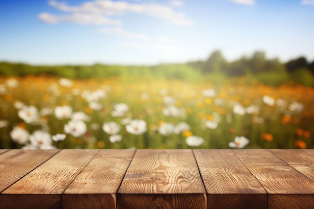 Summer wild flower fields wood backgrounds landscape. AI generated Image by rawpixel.