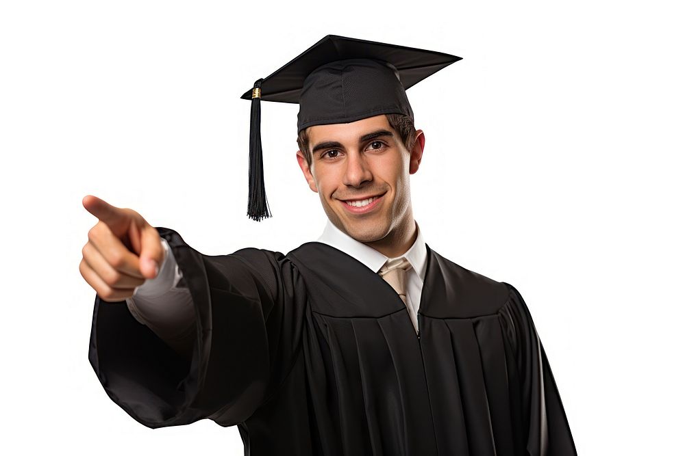 Young university graduate american man graduation finger adult. AI generated Image by rawpixel.
