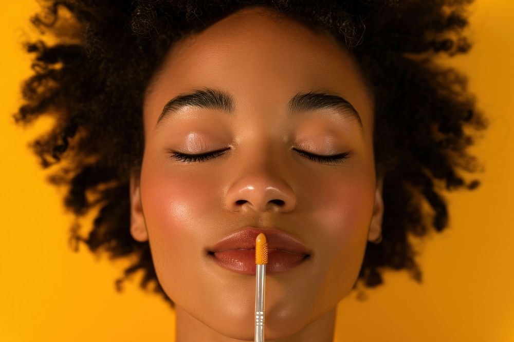African american woman cosmetics adult relaxation.