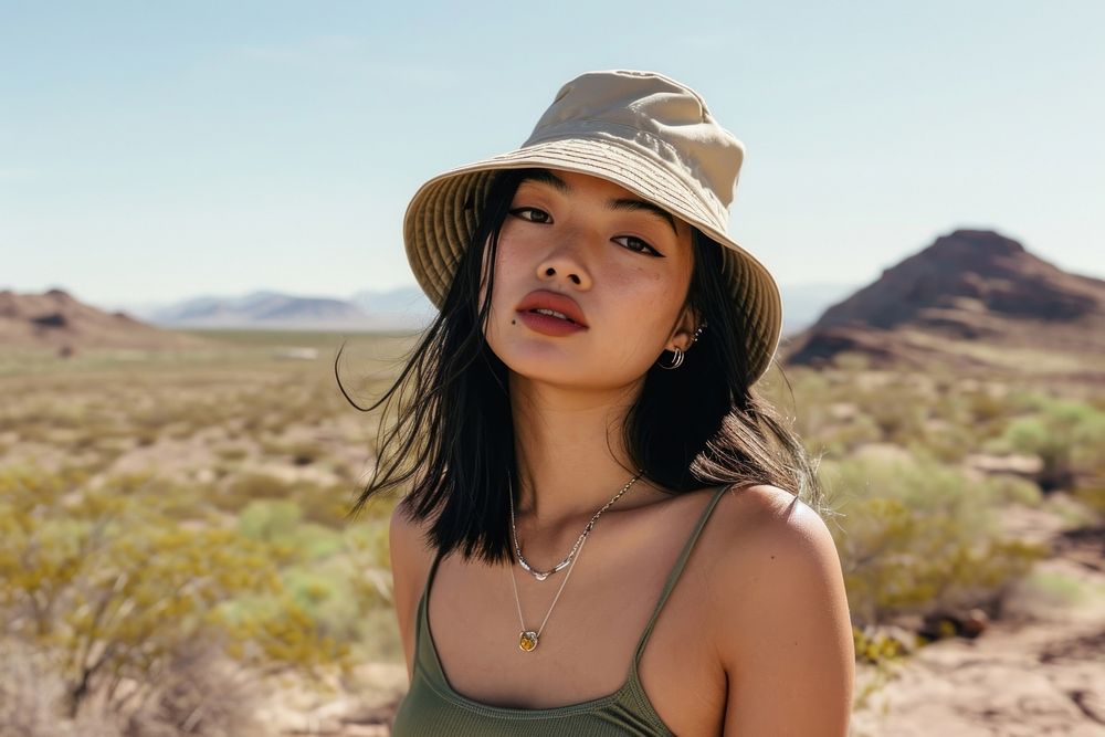 Desert adult woman hat.