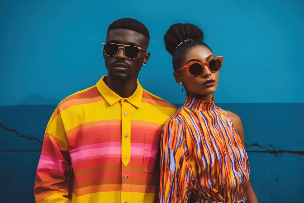 Black people couple sunglasses adult togetherness. AI generated Image by rawpixel.
