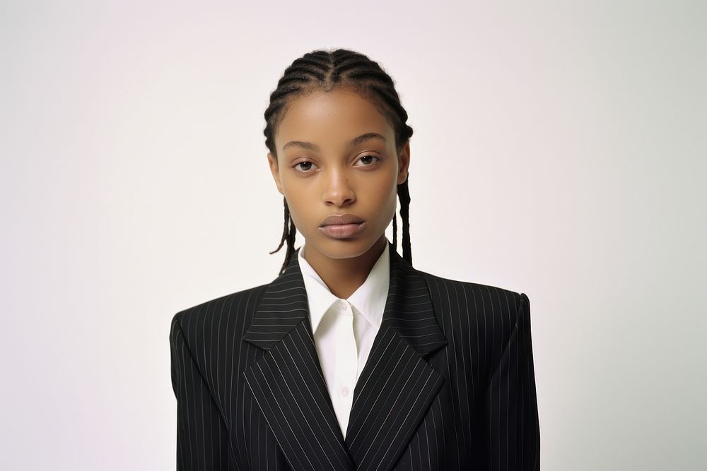 African-American woman in suit photography portrait adult.
